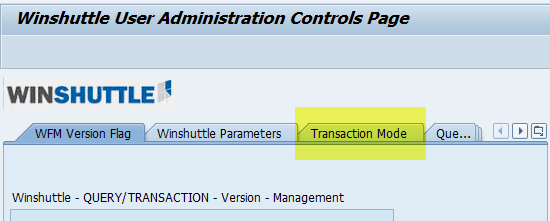 Registerkarte „Transaktionsmodus“