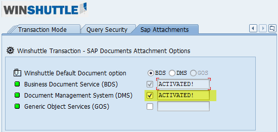 document option check box