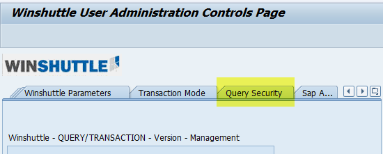 pestaña de seguridad de Query