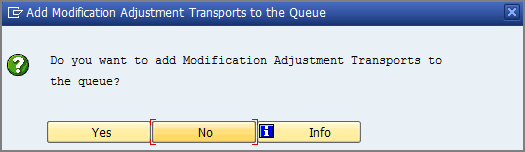 cuadro de diálogo Añadir transportes de ajuste de modificación