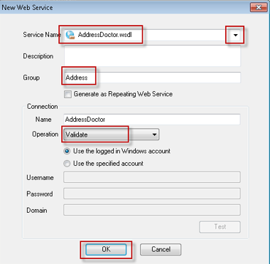 Adding Web Service to Form