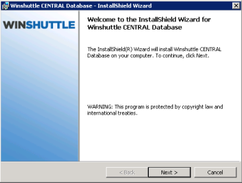 Installationsassistent Central Datenbank