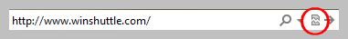 IE 10 Kompatibilitätsmodus NICHT aktiviert, complete address bar_with circle