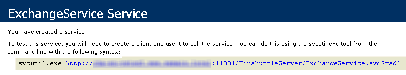 Server Manager URL Example screen