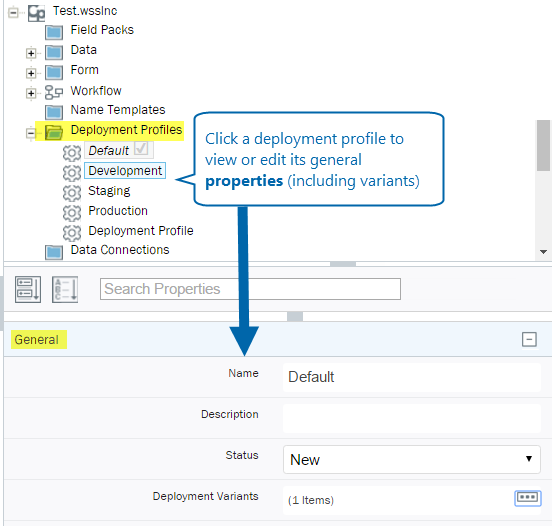 Editing Deployment Profile Properties Editing Deployment Profile Properties screen