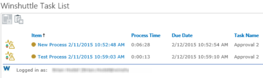 Winshuttle task list