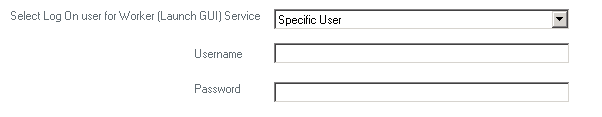 Worker Launch GUI Logon Options