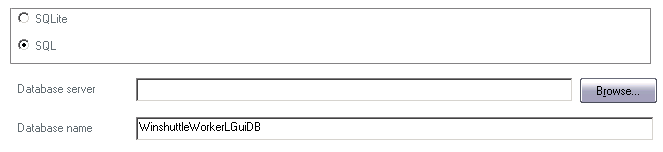 Worker Launch GUI SQL options