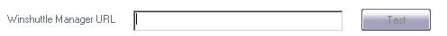 Enter the Winshuttle Manager URL Winshuttle Manager URL field and test button