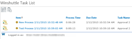 Lista de tareas de Winshuttle
