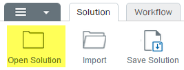 Icône Ouvrir une solution