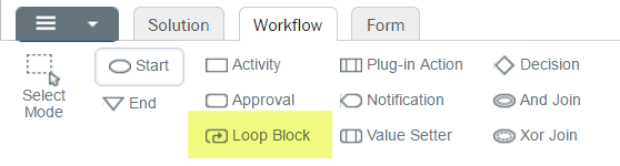 Image de l’onglet de workflow Winshuttle Composer