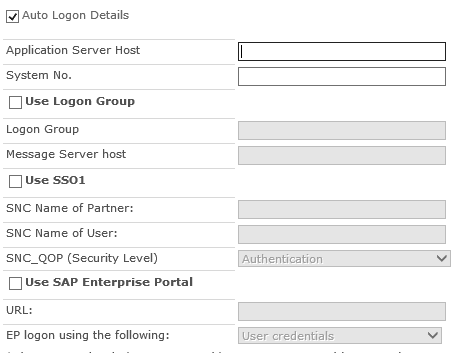 détails de connexion automatique pour Central 10.6
