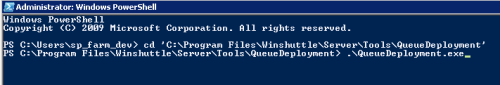 Ligne de commande : Configuration du gestionnaire de file d'attente
