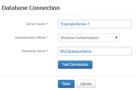 Écran de connexion à la base de données Foundation v11