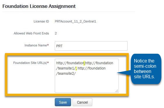 Ajout d'un nouveau site Winshuttle Foundation - Capture d’écran