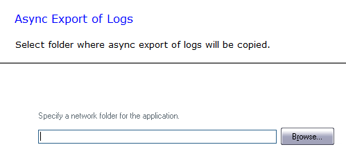 Écran d’exportation asynchrone LMS