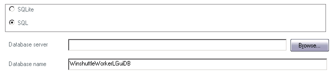 Options SQL Worker Launch GUI