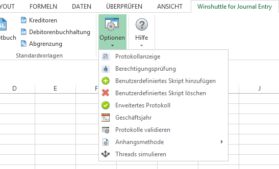 Optionsmenü