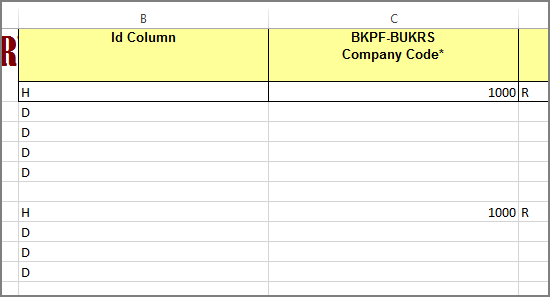 header and line item identifiers