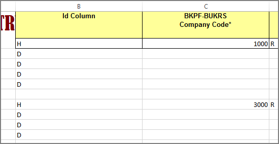 header and line item identifiers