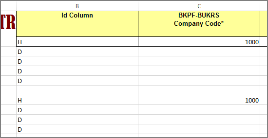 header and line item identifiers