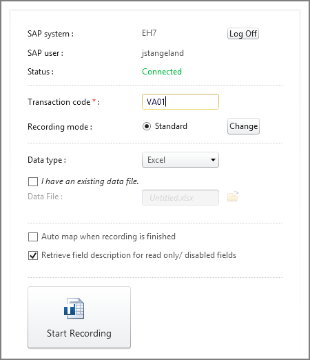 type va01 in transaction code box