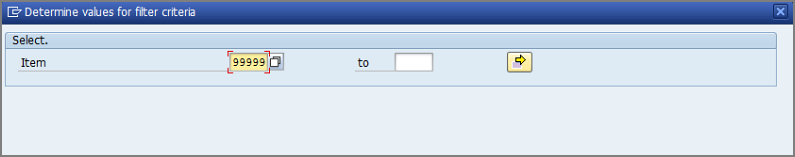 determine values for filter criteria box