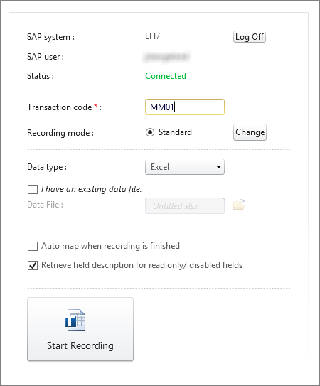 tapez mm01 dans la case code de transaction