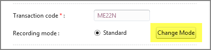 Schaltfläche „Aufzeichnungsmodus ändern“