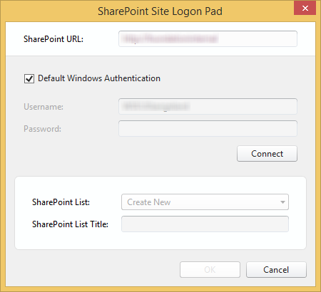 Kästchen für SharePoint-Website-Anmeldepad