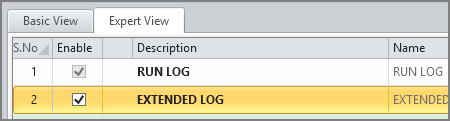 extended log row in mapper