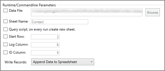 options for scheduling query run