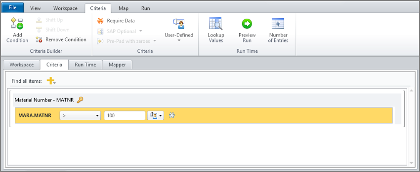 constructor de criterios de query
