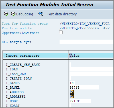 test function module
