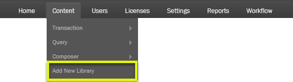 Adding a new library from the Winshuttle Foundation menu