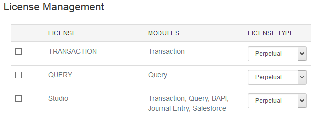 Winshuttle LMS License Management screenshot