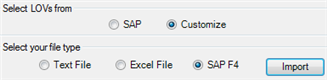 JE LOVs Import
