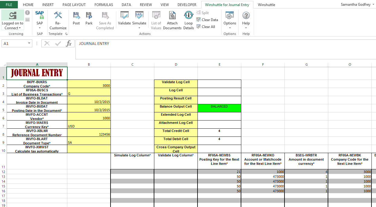 FB60 multi-company template