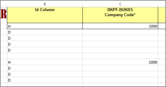 header and line item identifiers
