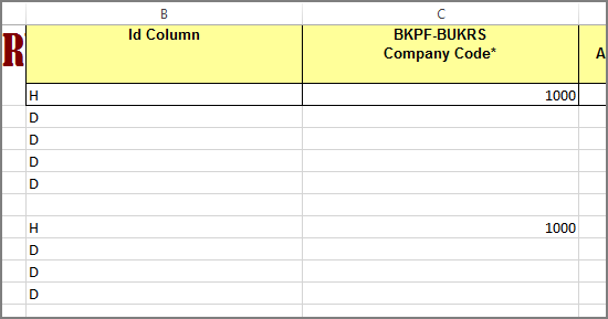 header and line item identifiers