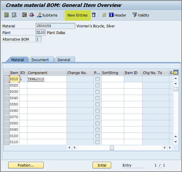 Creating Step Cs01 Bill Materials Of By Step A Creating Step Cs01 Bill Materials Of By Step A