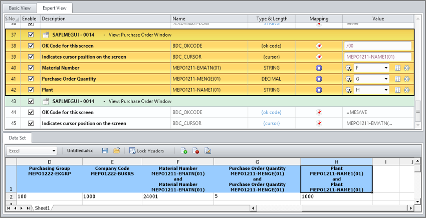 selected rows in mapper