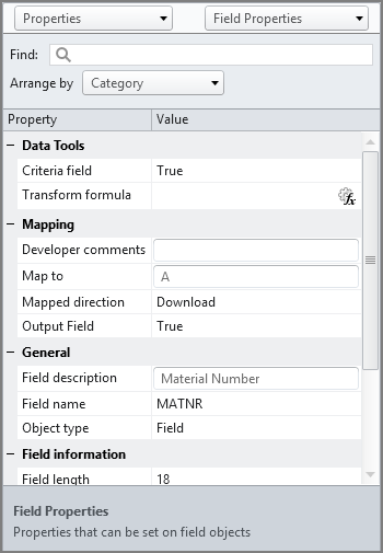 query properties