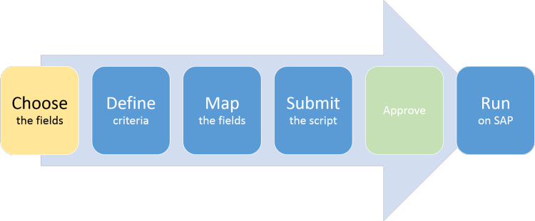 choose step of choose define map submit approve run process