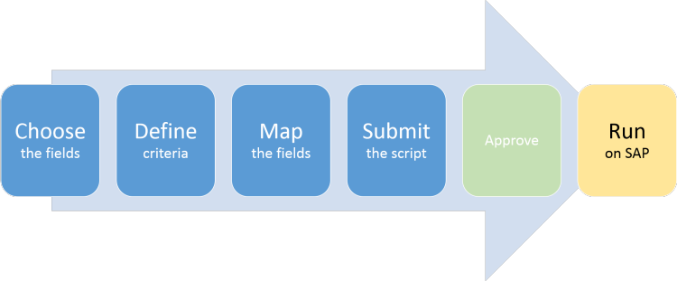 run step of choose define map submit approve run process