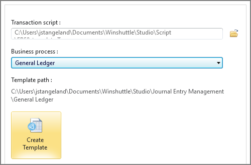 create template button