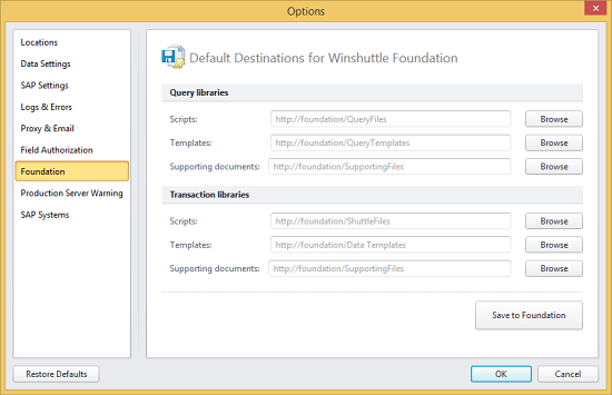 file locations on foundation site